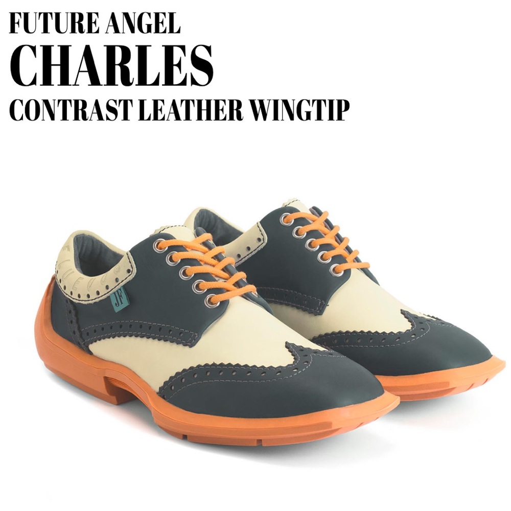 John Fluevog Charles Contrast Leather Wingtip size 11